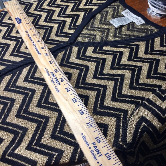 Vintage Black & gold cardigan sweater women’s S - Picture 6 of 13